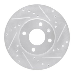 Chevrolet Spark Brake Rotor (1) - Front Right - R1 Concepts - Drilled & Slotted - Silver - `16-`22